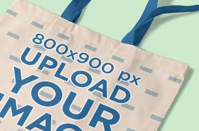 Mockup of a Tote Bag Placed on a Customizable Surface
