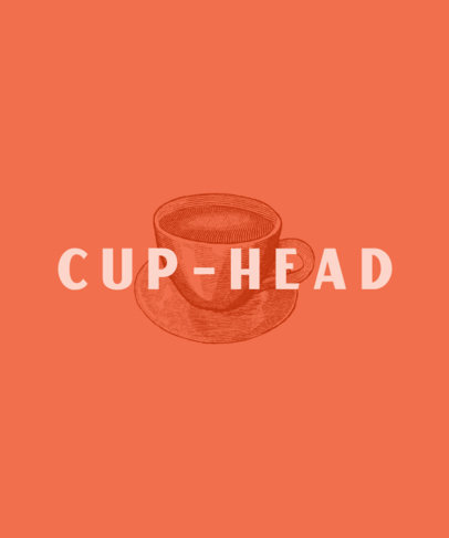 Minimal T-Shirt Design Maker With a Coffee Cup Clipart