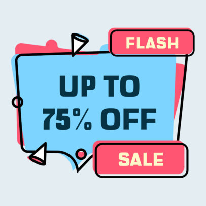 Sticker Design Template for a Flash Sale