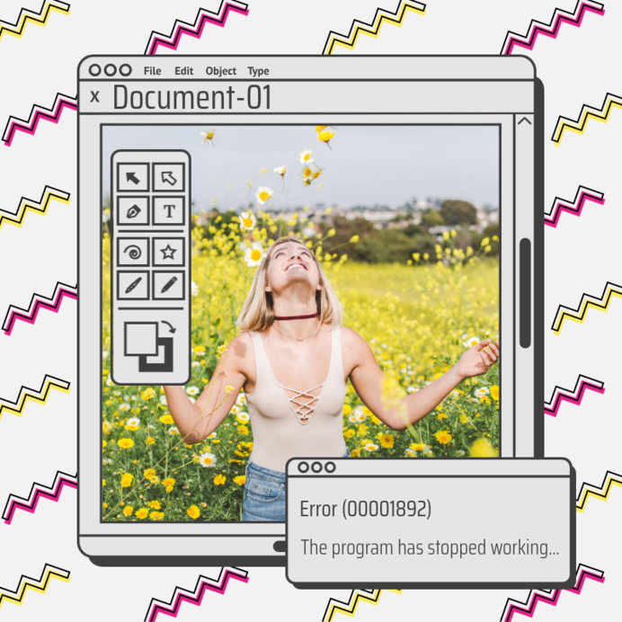 Instagram Post Generator Featuring Retro Computer Tab Frames