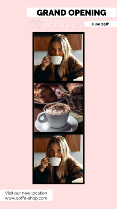 Instagram Story Video Maker with Animated Image Boxes