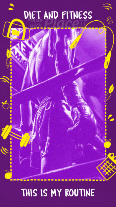 Healthy Lifestyle-Themed Instagram Story Video Maker with an Animated Frame