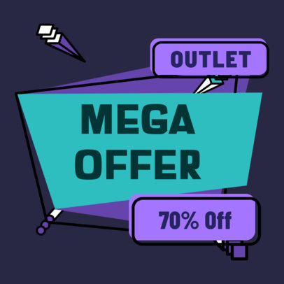 Sticker Design Maker for an Outlet Mega Offer 2337g
