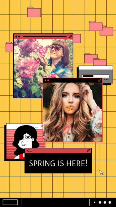 Retro-Themed Instagram Story Creator for a Spring Post