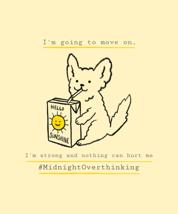 T-Shirt Design Template for Overthinkers With a Dog Doodle