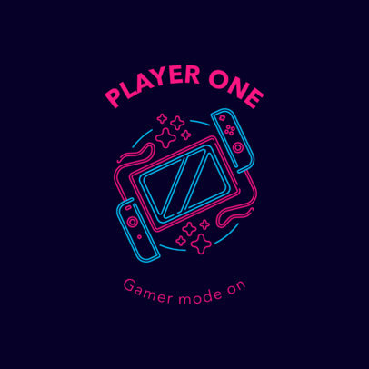 Gaming Logo Maker Featuring Retro Neon Graphics 