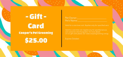 Gift Certificate Design Maker for a Pet Grooming Service 