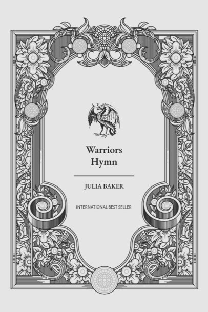 Fantasy Book Cover Template with a Dragon Graphic