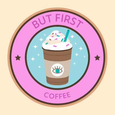 Sticker Design Generator with a Coffee Quote