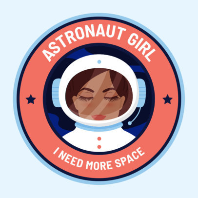 Sticker Design Creator Featuring an Astronaut 