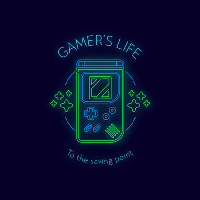 Logo Template for a Gaming Channel with Glowing Graphics