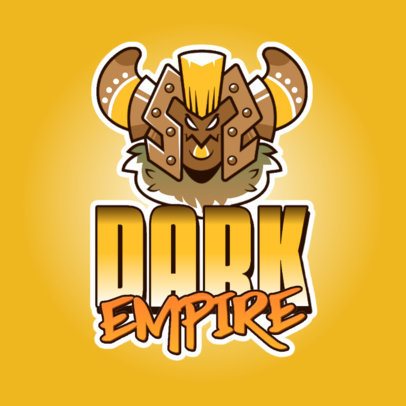 Mobile Gaming Logo Generator Featuring a Horned Warrior Character