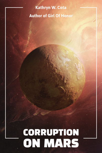 Sci-Fi Book Cover Maker Featuring a Mars Background