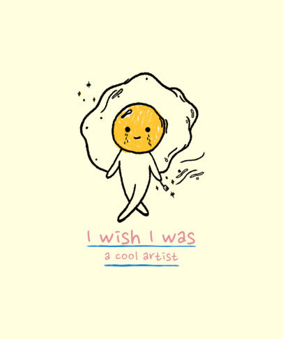 Quote T-Shirt Design Generator Featuring a Sad Character