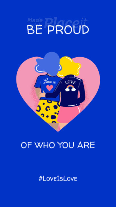 Instagram Story Video Maker Featuring LGBT Pride-Themed Animated Graphics