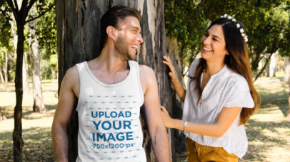 Tank Top Video Featuring a Woman Scaring Her Boyfriend 