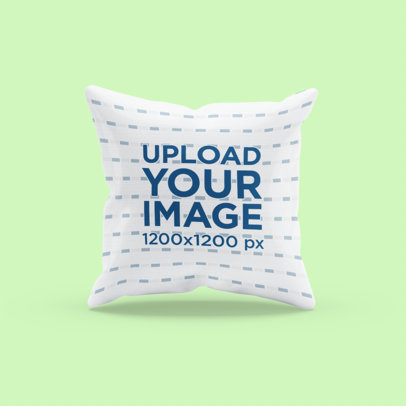 Mockup of a Sublimated Pillow with a Customizable Background