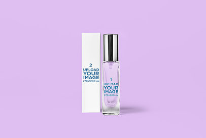 Mockup of a Slim Perfume Bottle Next to Its Box 3299-el1