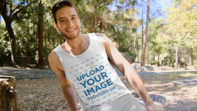 Tank Top Video of a Young Man at a Park