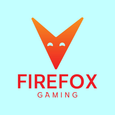 Gaming Logo Maker with a Minimalistic Fox Icon