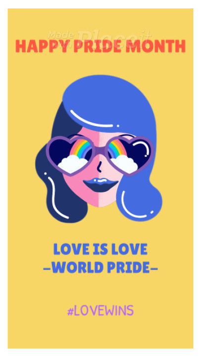 Instagram Story Video Maker for an LGBT Pride Post with Animations