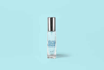 Mockup of a Slim Perfume Bottle with a Customizable Background