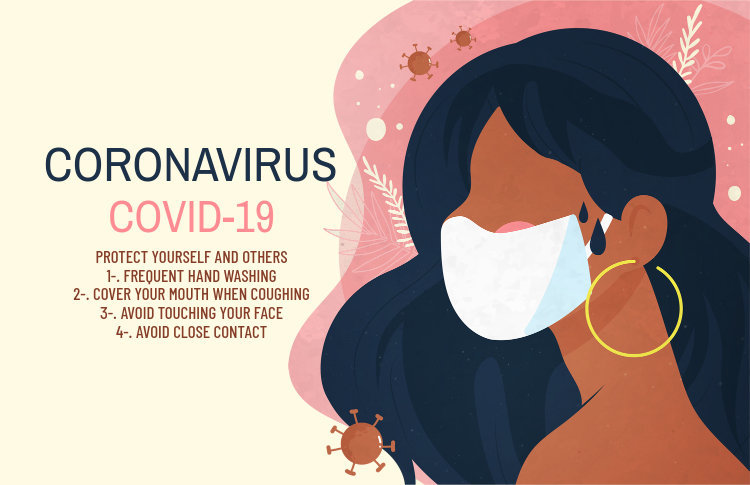 Online Flyer Template Featuring Coronavirus Prevention Tips