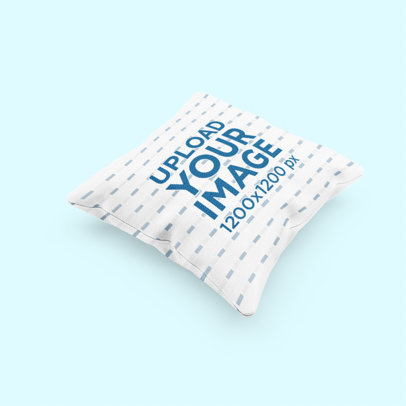 Mockup of a Sublimated Pillow in a Plain Setting