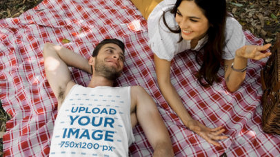 Tank Top Video of a Man on a Picnic With a Woman