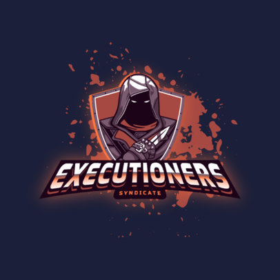Gaming Logo Maker Featuring a Tough Hooded Character