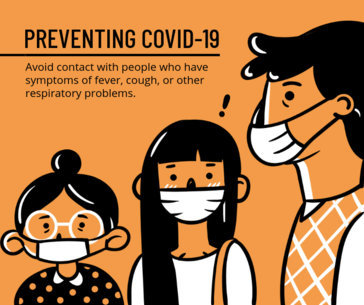 Illustrated Facebook Post Design Maker With COVID-19 Prevention Guidelines 653f-2392 