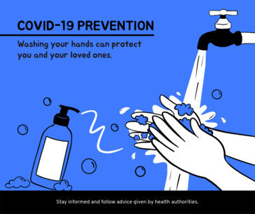 Illustrated Facebook Post Design Template for a COVID-19 Awareness Campaign 653g-2392 