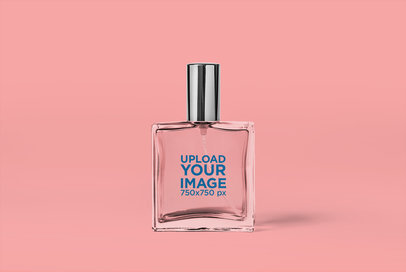 Mockup of a Perfume Bottle in a Customizable Setting