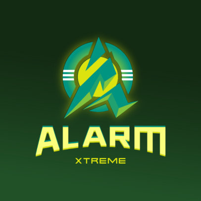 Streaming Logo Template with Synthwave Letter Graphics 3070a