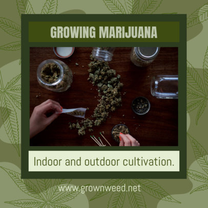 420-Allusive Facebook Post Template Featuring Cannabis Tips