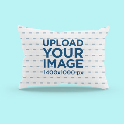 Simple Mockup of a Rectangular Pillow in a Customizable Setting 3246-el1