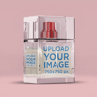 Perfume Bottle Mockup Featuring a Minimalistic Setting 