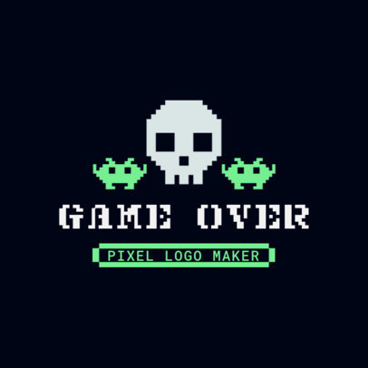 Gaming Logo Generator with an 8-bit Skull