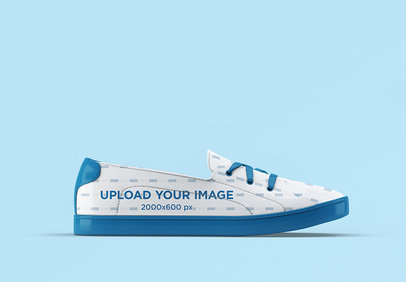 Mockup Featuring Sneakers with Customizable Laces 