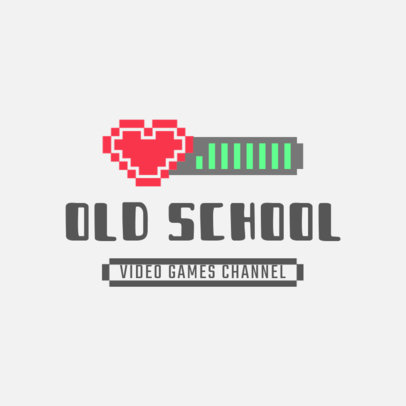 Gaming Logo Maker with a Pixel Life Bar Graphic