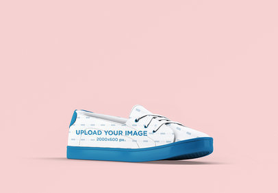 Shoe Mockup Featuring a Plain Background 