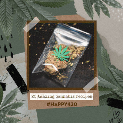 Instagram Post Maker for a 420 Celebration