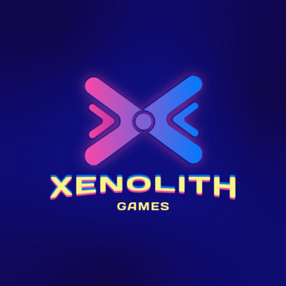 Streaming Channel Logo Maker Featuring Color Gradient Letters