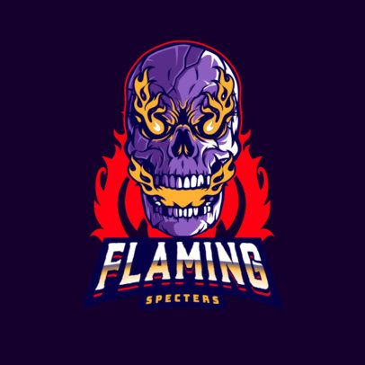 Gaming Logo Maker Featuring a Flaming Skull Illustration 3075d