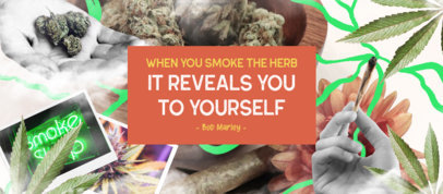 Facebook Cover Creator Featuring a 420-Allusive Quote