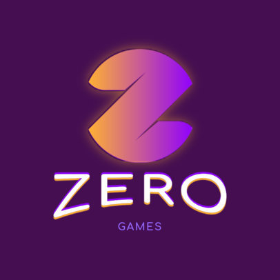 Gaming Logo Generator With a Simple Style and a Glowing Letter 3070j