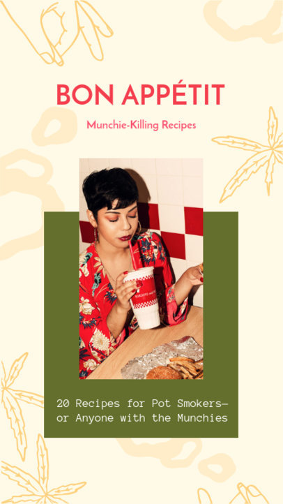 Instagram Story Generator Featuring Cannabis Munchies Recipes for 420 Day