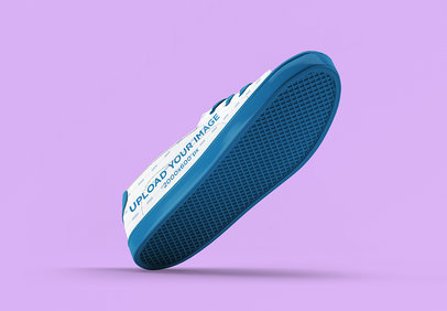 Shoe Mockup Featuring a Colored Backdrop