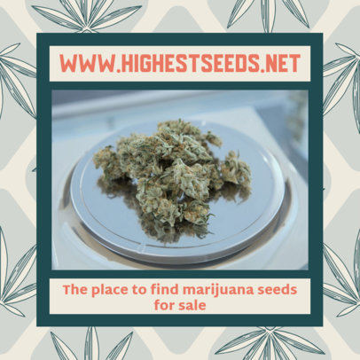 Marijuana-Themed Facebook Post Design Template