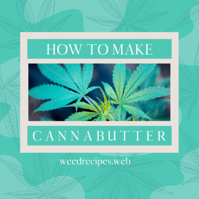 420-Themed Facebook Post Template with Cannabis Treat Recipes